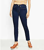 Petite High Rise Skinny Jeans in Rinse Wash carousel Product Image 1