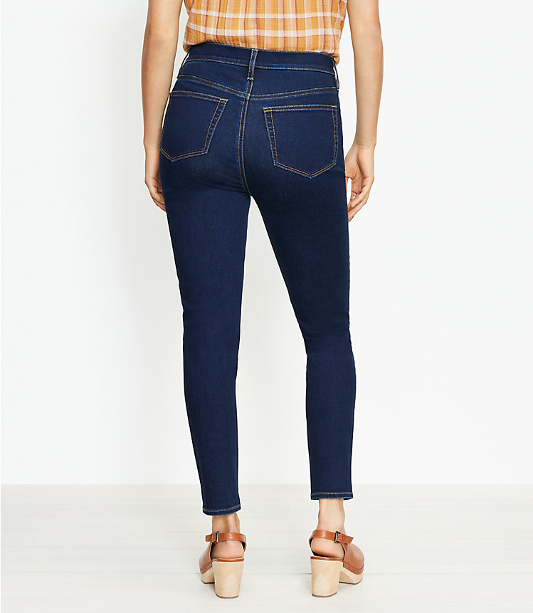 Tall Curvy High Rise Skinny Jeans in Rinse Wash image number null