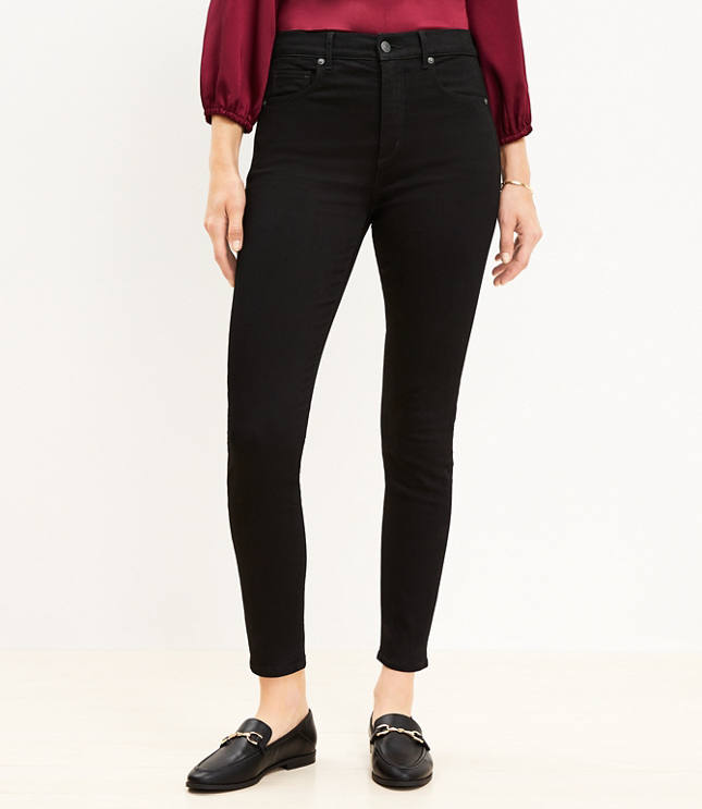 High Rise Skinny Jeans in Black