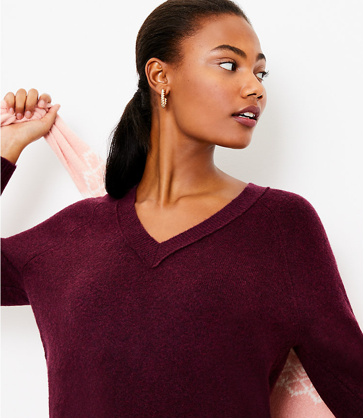 Relaxed V-Neck Sweater image number 1