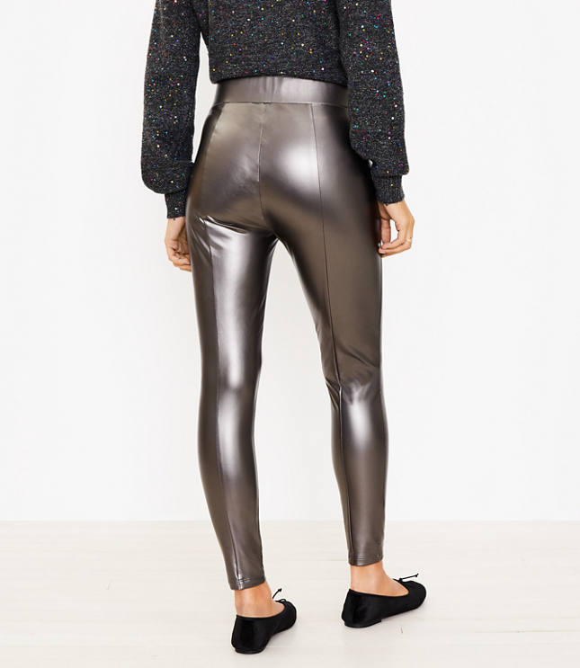 SLG36 Faux Leather 7/8 Legging - Minky Mink