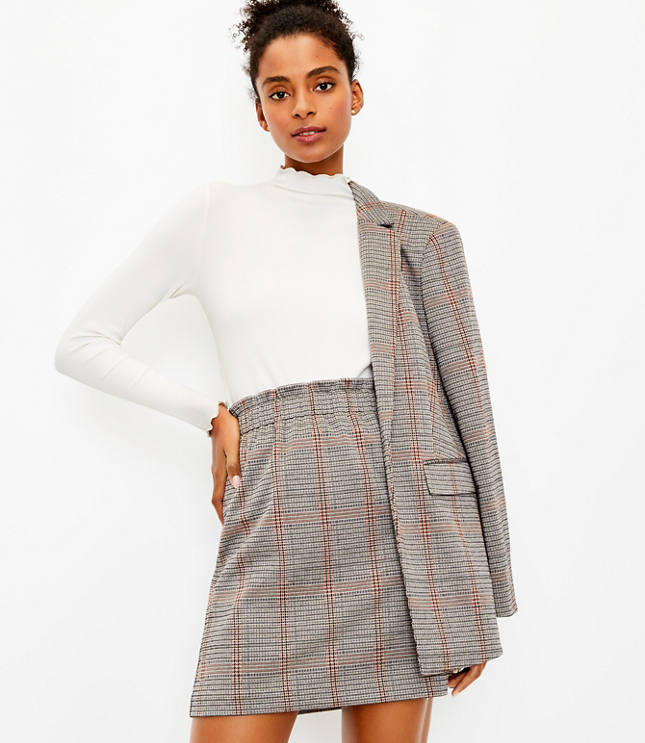 Gingham paperbag outlet skirt