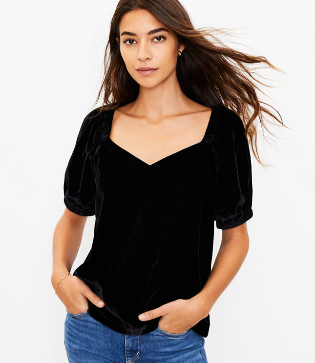 Loft discount velvet top