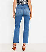 High Rise Straight Crop Jeans in Light Authentic Indigo Wash carousel Product Image 3