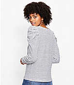 Striped Pleated Puff Sleeve Top carousel Product Image 3
