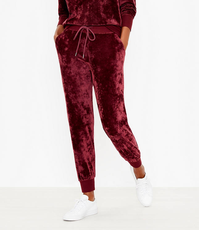 LOFT Lou & Grey Crushed Velour Sweatpants in midnight smoke gray - Pants &  Jumpsuits