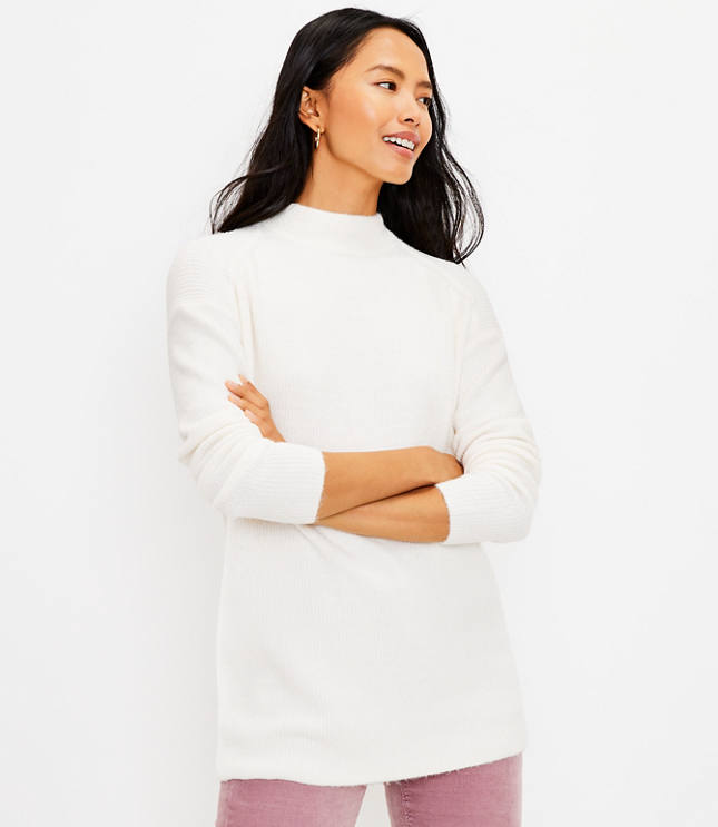 White turtleneck hot sale tunic sweater