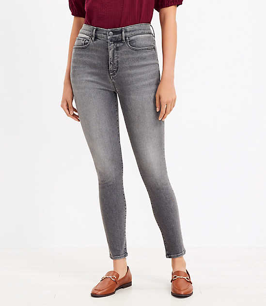 High-waisted, straight-cut elasticated jeggings for girls Mini