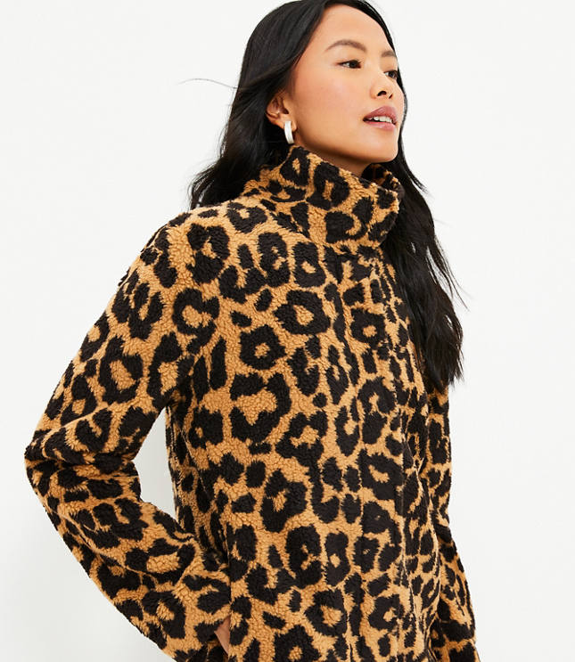 Leopard print sherpa new arrivals