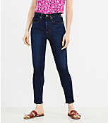 Tall Curvy High Rise Skinny Jeans in Classic Dark Indigo Wash carousel Product Image 1