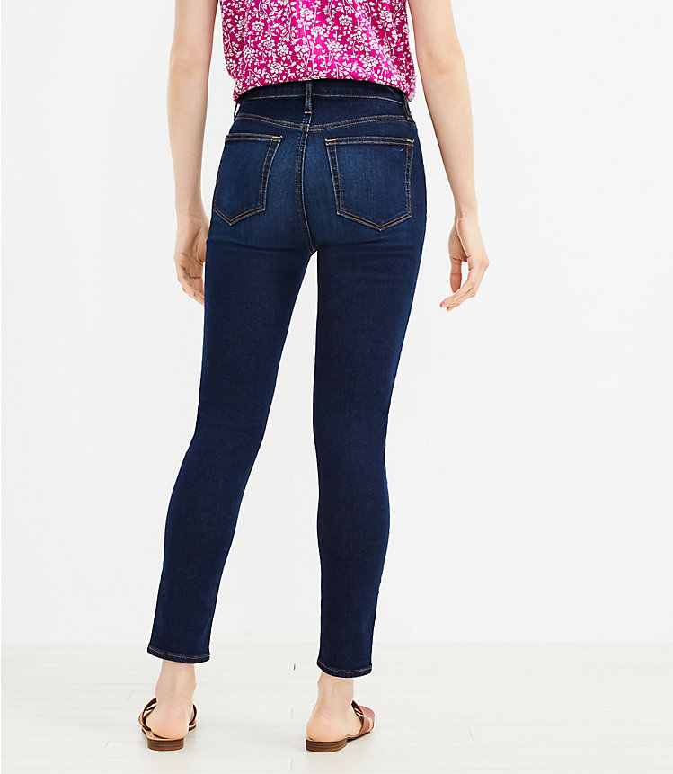 Tall Curvy High Rise Skinny Jeans in Classic Dark Indigo Wash image number 2