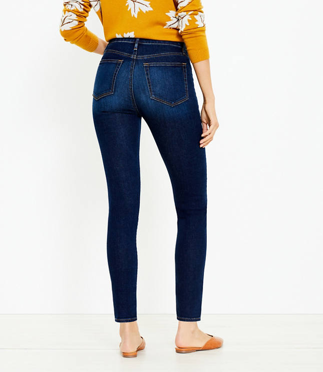 Debbie High Rise Seam Skinny Jeans - Indigo Ink