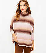 Ombre Turtleneck Poncho Sweater carousel Product Image 2