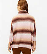 Ombre Turtleneck Poncho Sweater carousel Product Image 3
