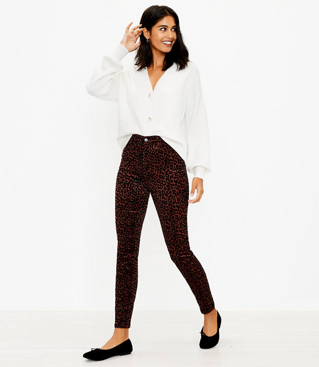 Loft leopard hot sale jeans