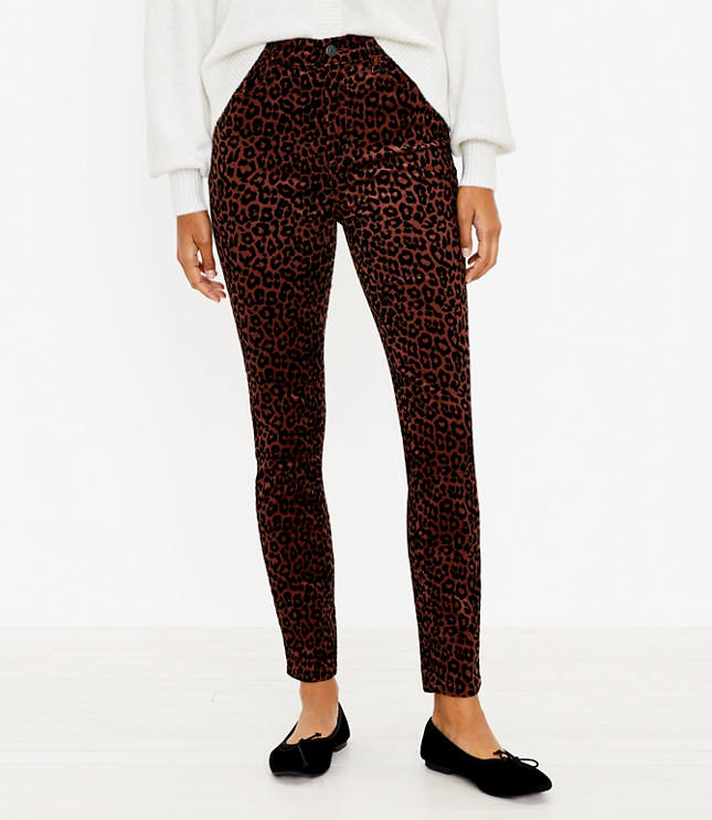 Ann Taylor LOFT Leopard Print Black Casual Pants Size M (Petite) - 78% off