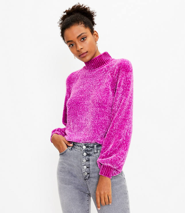 Chenille Turtleneck Sweater