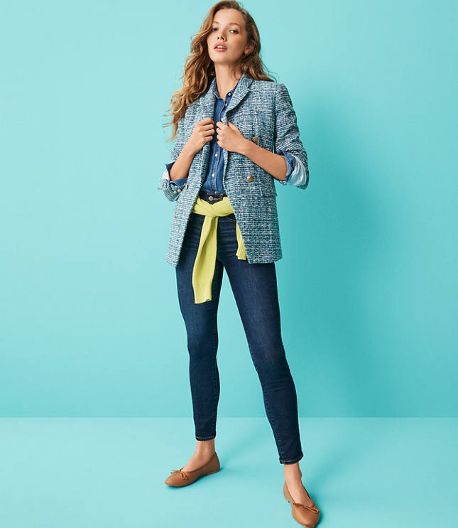 Mid Rise Skinny Jeans in Classic Dark Indigo Wash