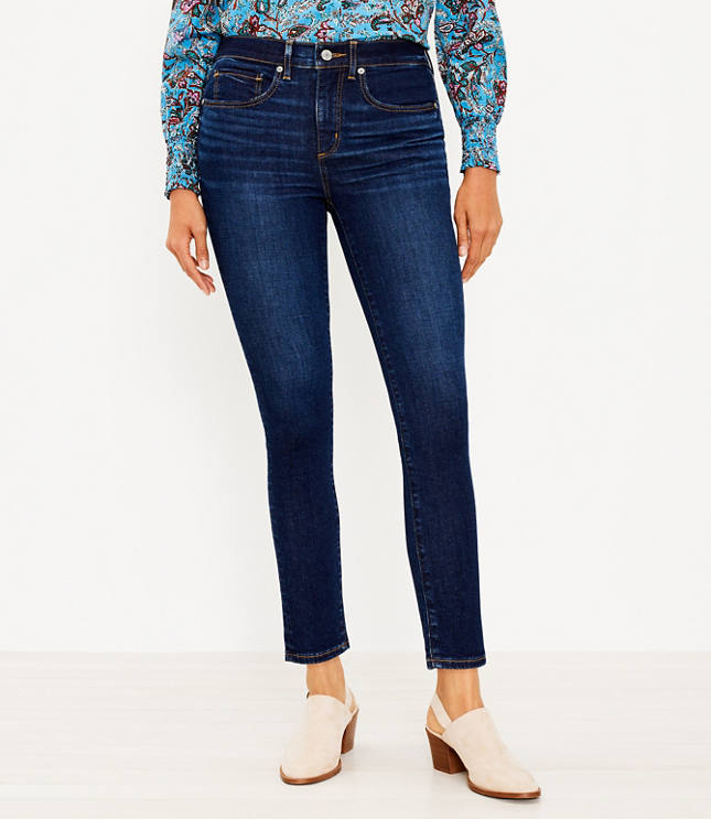 High Rise Skinny Jeans in Classic Dark Indigo Wash