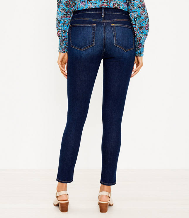 Mid Rise Skinny Jeans in Classic Dark Indigo Wash