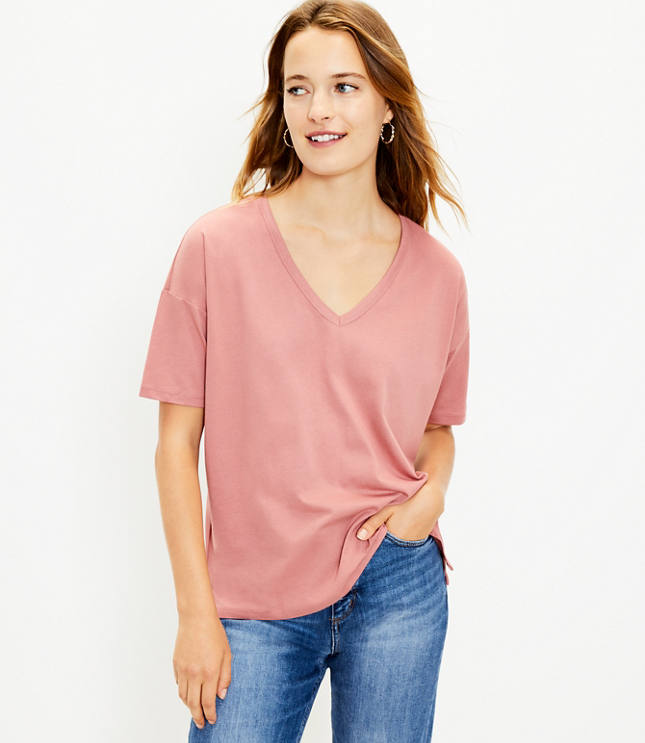 v neck drapey tee