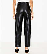 Button Tab Slim Pants in Faux Leather carousel Product Image 3