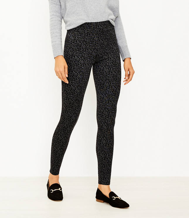 Tall Leopard Print Ponte Leggings