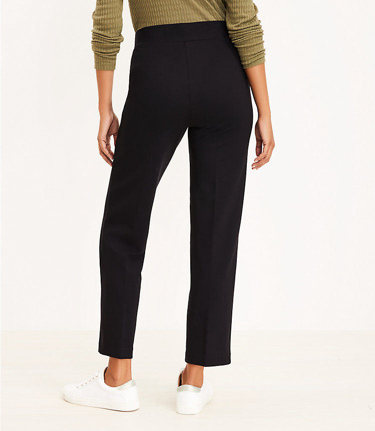 Petite Pull On Straight Pants in Ponte image number 2