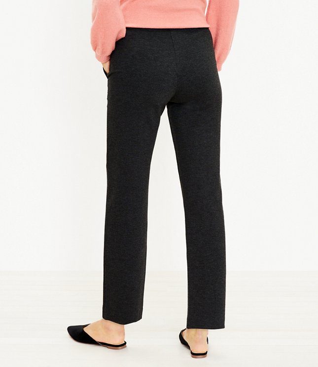 Pull On Straight Pants in Ponte