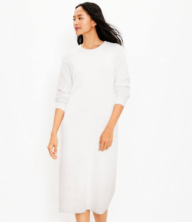 Loft Shimmer Midi Sweater Dress