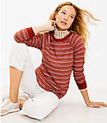 Striped Waffle Shirttail Tunic Top carousel Product Image 2