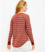 Striped Waffle Shirttail Tunic Top carousel Product Image 3