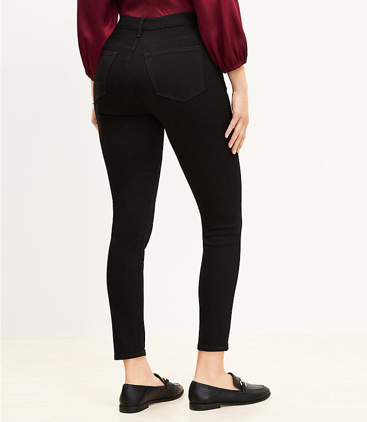 Curvy High Rise Skinny Jeans in Black image number 2