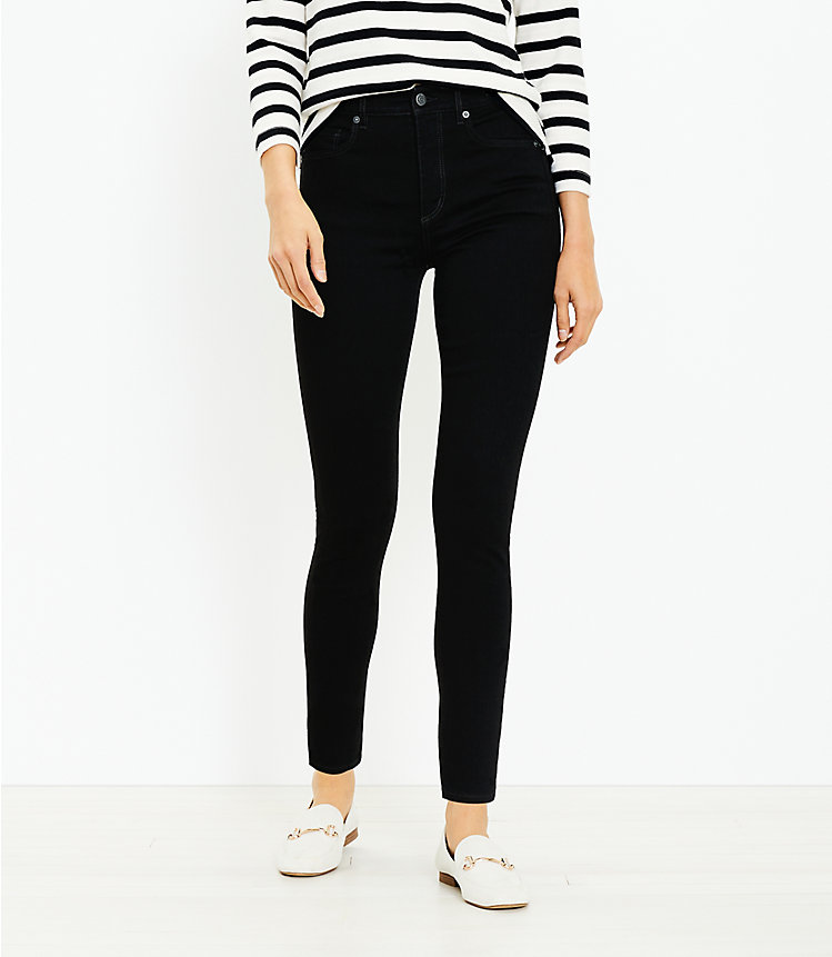 Tall Curvy High Rise Skinny Jeans in Black image number 0