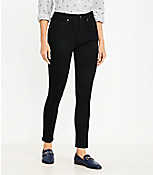 Petite Curvy High Rise Skinny Jeans in Black carousel Product Image 1