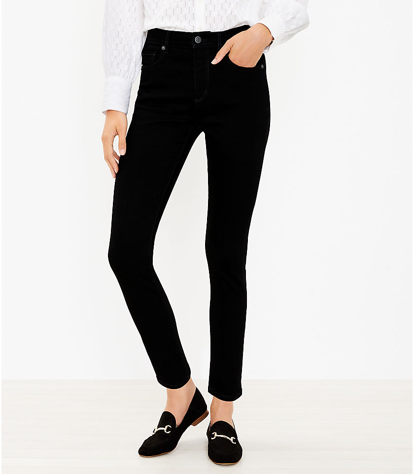 Tall Mid Rise Skinny Jeans in Black