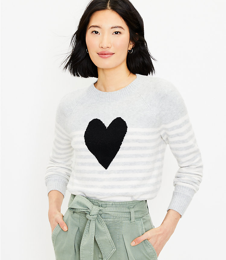 Heart Stripe Sweater image number 0