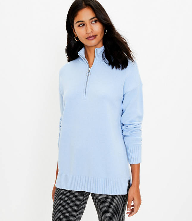 Tunic zip sweatshirt sale