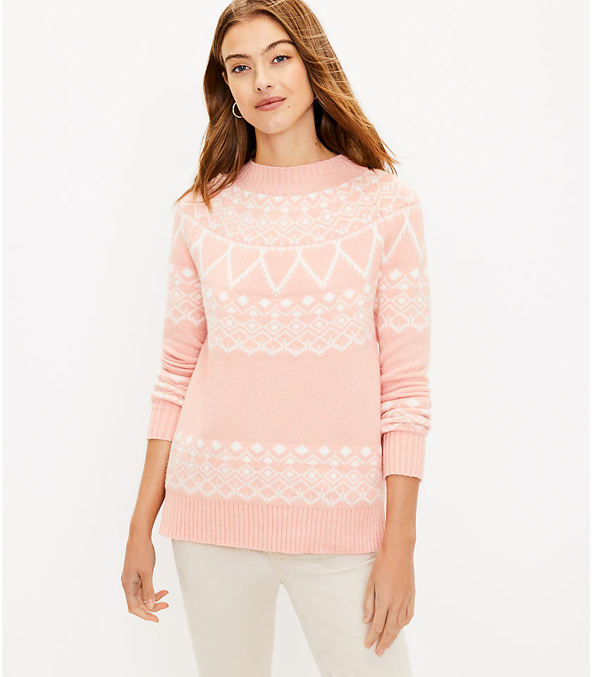 로프트 LOFT Fair Isle Tunic Sweater