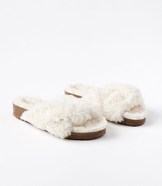 Loft Knotted Sherpa Slippers