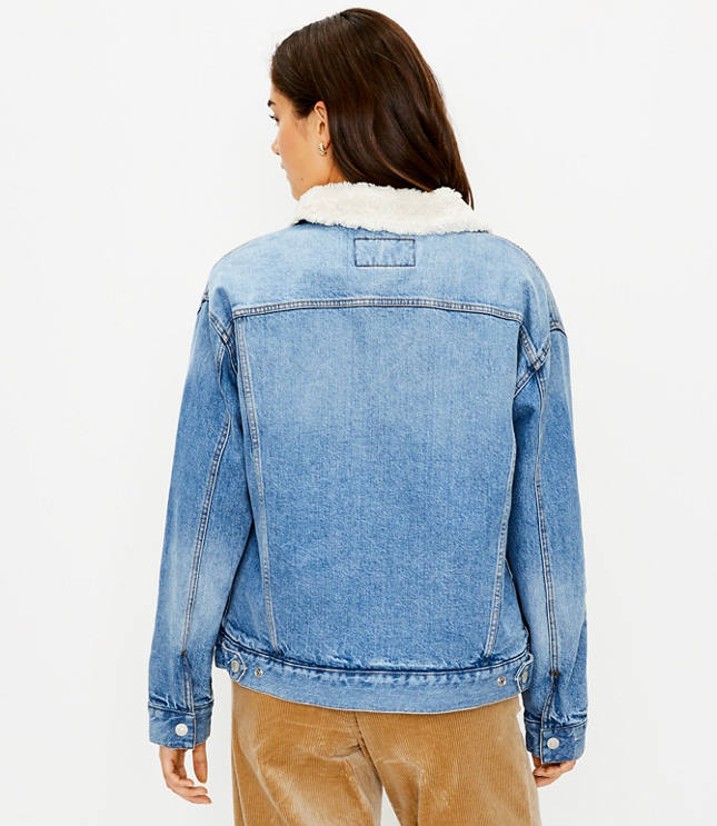 Cheap sherpa denim on sale jacket