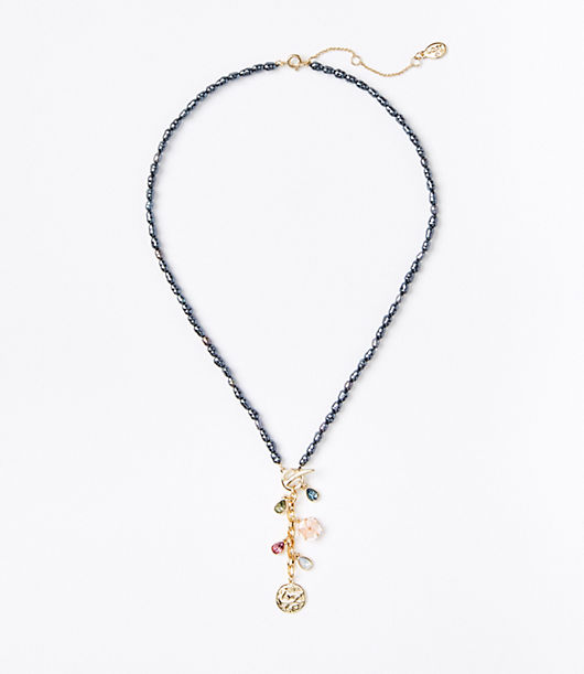 Loft Pearlized Charm Necklace