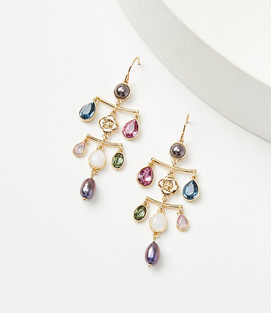 Loft Jeweled Chandelier Earrings