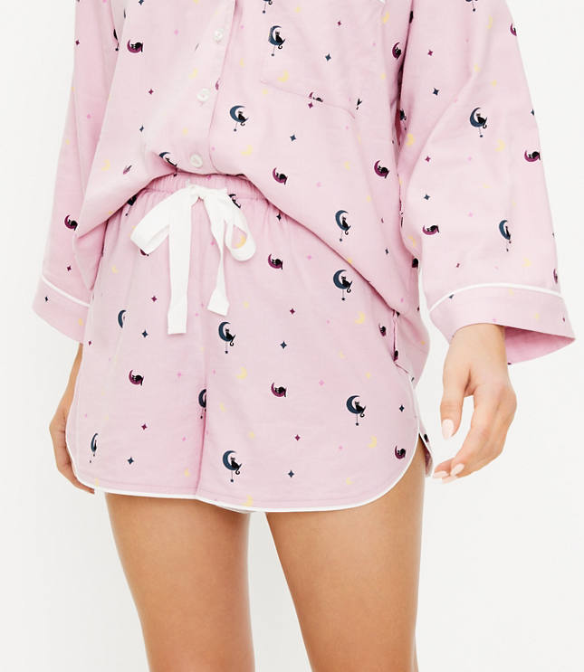 Petite Starry Cat Pajama Shorts