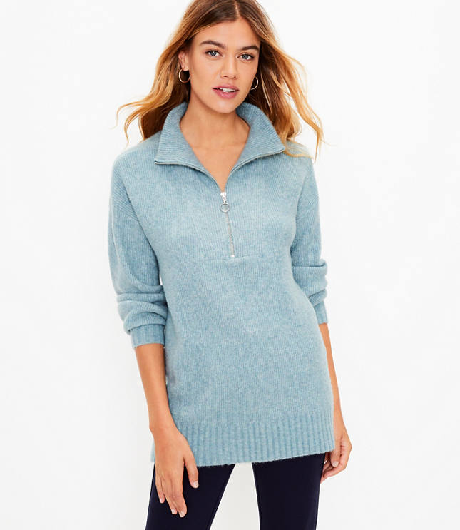 Lou Grey Zip Tunic Sweater