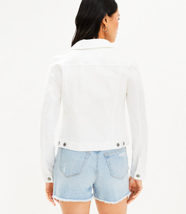 Denim Trucker Jacket in White