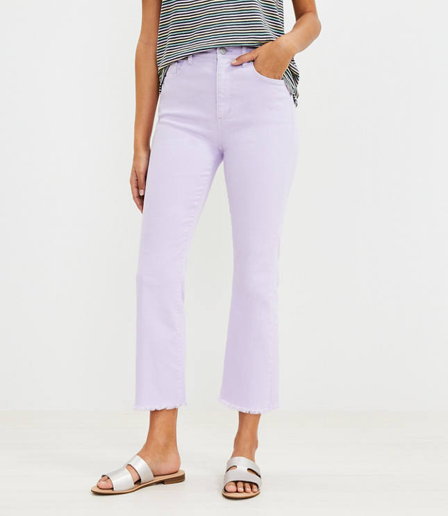 Loft hot sale frayed jeans