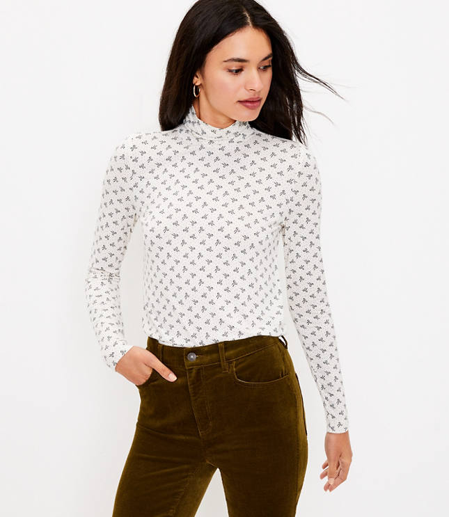 Bow Turtleneck Top