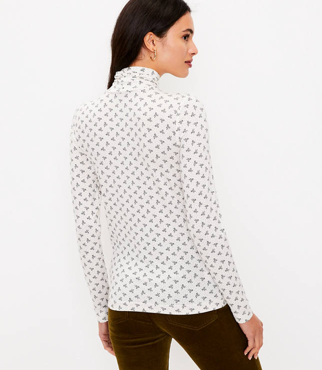 Bow Turtleneck Top