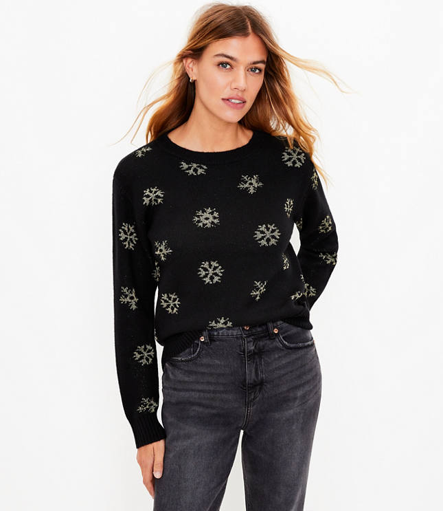 Loft snowflake sweater store